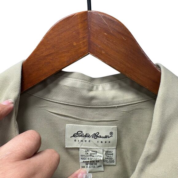 Vintage Eddie Bauer Men’s Bug & Tall Canvas Shirt sz XXXL-Tall 3XL-T #H980 - Picture 4 of 8